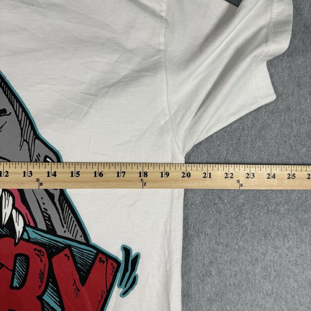 NWT Known For Glory KFG Shark Graphic T-Shirt White Streetwear Men's Size M - Picture 7 of 7